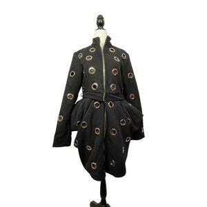 Pantora Ronda Draped Grommet Coat